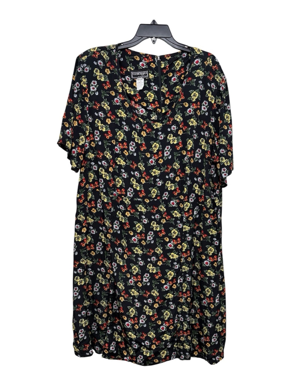 VTG 90s E.D. Michaels Plus Daphna Tamler Floral Butterfly Skort Romper Size 20